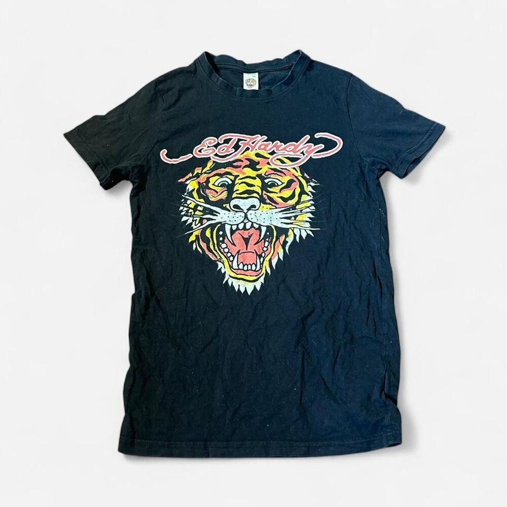 Ed Hardy insane y2k faded cropped fit tee shirt